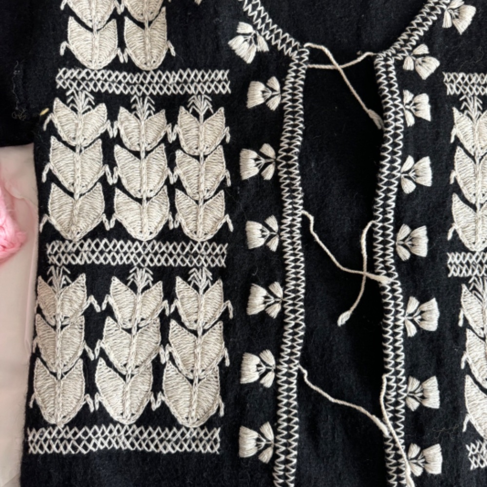 Thevintagejesus embroidered wool jacket sweater - Picture 7 of 11